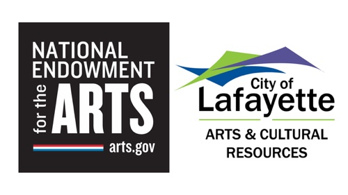 logos of the NEA and Lafayette Arts & Cultural Resources Department