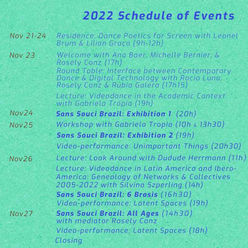Sans Souci Brazil 3rd Edition schedule of events