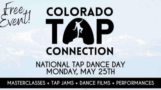 a flyer promoting the 2026 National Tap Dance Day with Colorado Tap Connection