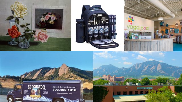 a collage of items available to bid at the Sans Souci Silent Auction Fundraiser